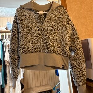 Victoria's Secret Gray and Black Fleece Jacket